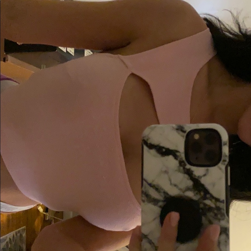 Pink cropped top